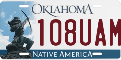 OK license plate 108UAM