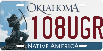 OK license plate 108UGR