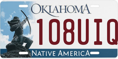 OK license plate 108UIQ