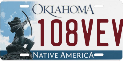 OK license plate 108VEV