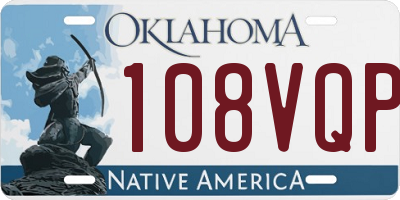 OK license plate 108VQP