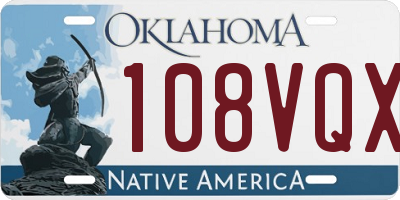 OK license plate 108VQX