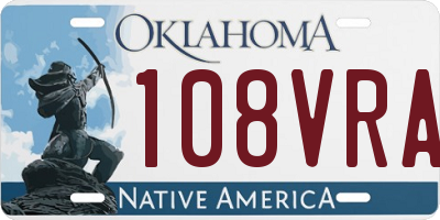 OK license plate 108VRA