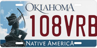 OK license plate 108VRB