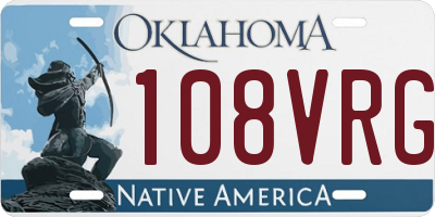 OK license plate 108VRG