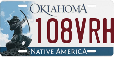 OK license plate 108VRH