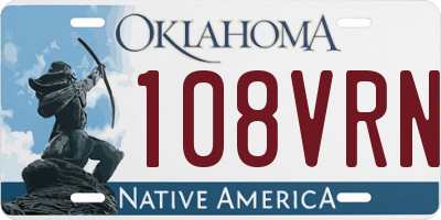 OK license plate 108VRN