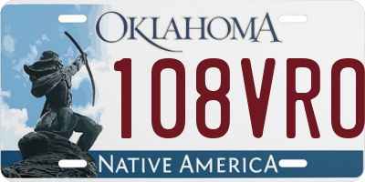 OK license plate 108VRO