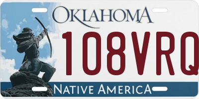OK license plate 108VRQ