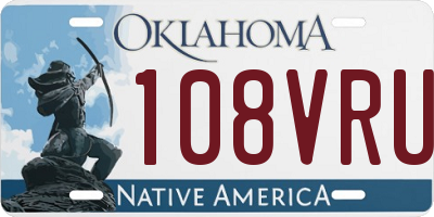 OK license plate 108VRU