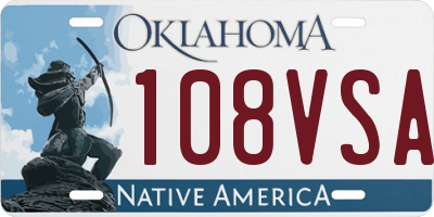 OK license plate 108VSA