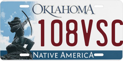 OK license plate 108VSC