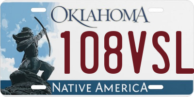 OK license plate 108VSL