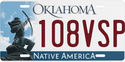 OK license plate 108VSP