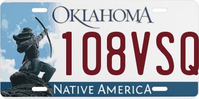 OK license plate 108VSQ