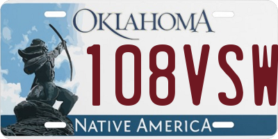 OK license plate 108VSW