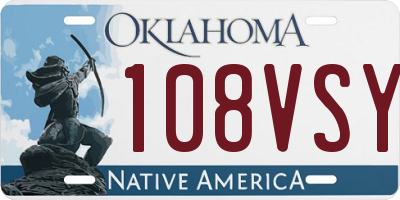 OK license plate 108VSY