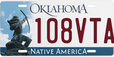 OK license plate 108VTA