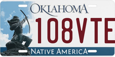 OK license plate 108VTE