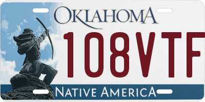 OK license plate 108VTF