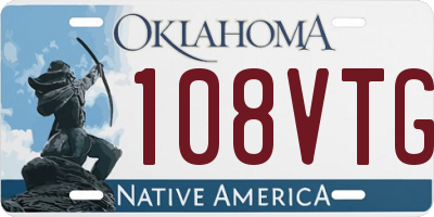 OK license plate 108VTG