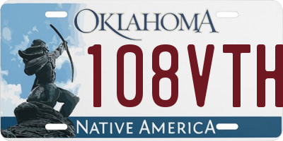 OK license plate 108VTH