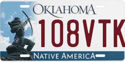 OK license plate 108VTK