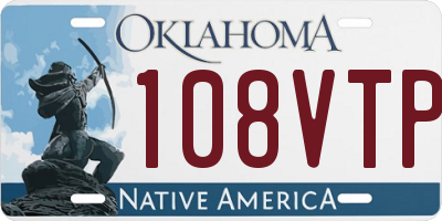OK license plate 108VTP