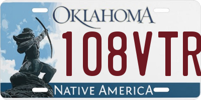 OK license plate 108VTR