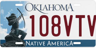 OK license plate 108VTV
