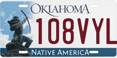 OK license plate 108VYL