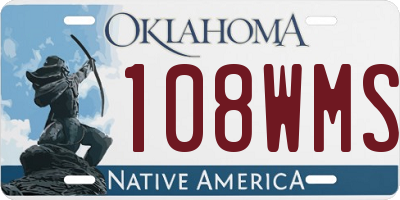 OK license plate 108WMS