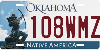 OK license plate 108WMZ