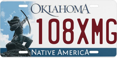 OK license plate 108XMG