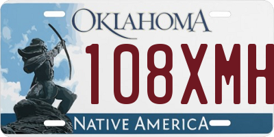 OK license plate 108XMH