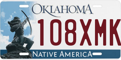 OK license plate 108XMK