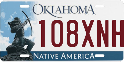 OK license plate 108XNH