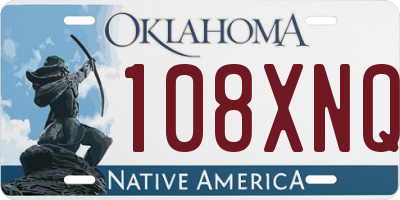 OK license plate 108XNQ