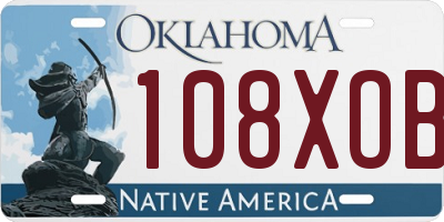 OK license plate 108XOB