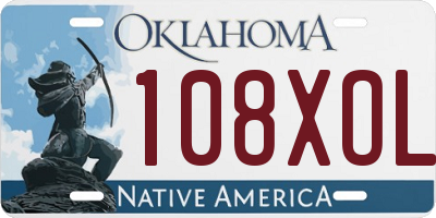 OK license plate 108XOL