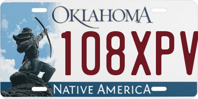 OK license plate 108XPV
