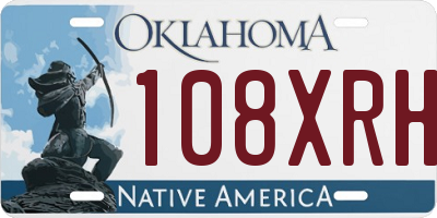 OK license plate 108XRH