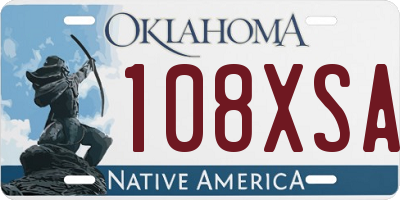 OK license plate 108XSA
