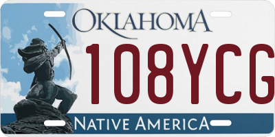 OK license plate 108YCG
