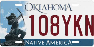 OK license plate 108YKN