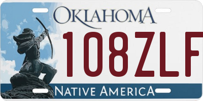 OK license plate 108ZLF