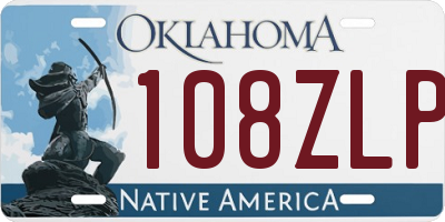 OK license plate 108ZLP