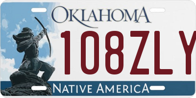 OK license plate 108ZLY