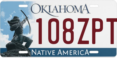 OK license plate 108ZPT