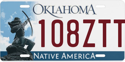 OK license plate 108ZTT